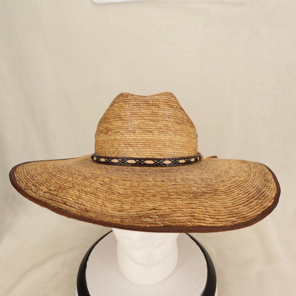 Jason Aldean by Resistol Straw Cowboy Hat Brown Tan Wide Brim Western Mens